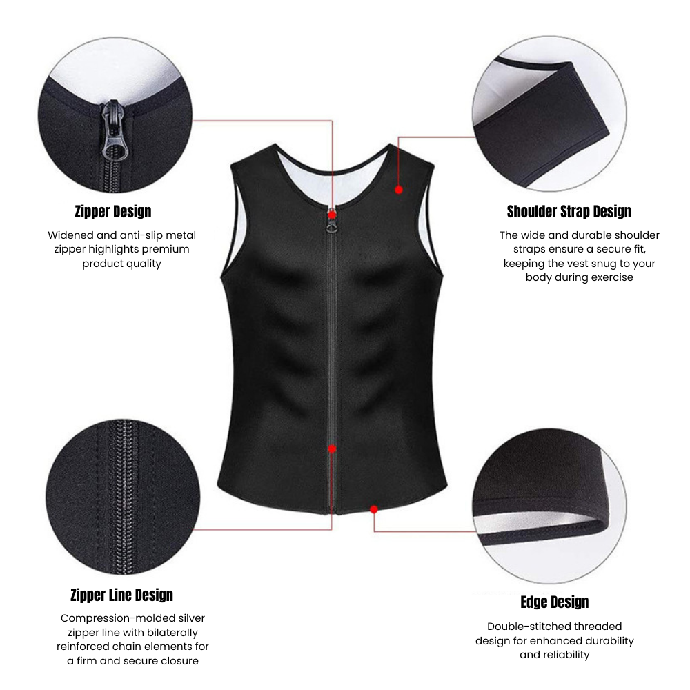 ThermoFit: Men's Sauna Vest Neoprene Waist Trainer