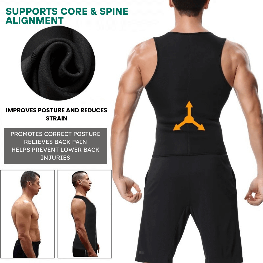 SweatMax: Men’s Sweat & Shape Sauna Compression Vest - ToneArmor