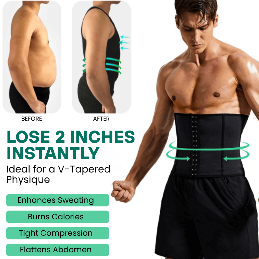 SteelCore: Men's Heat Compression Waist Trainer Corset - ToneArmor