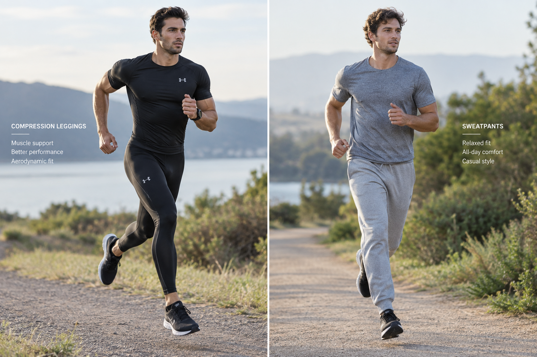 Compression Leggings vs Sweatpants for Running Men