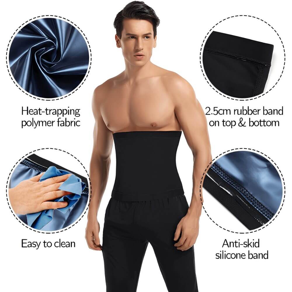 ThermoCore: Men's Waist Trainer Fat Burning Sweat Belt - ToneArmor