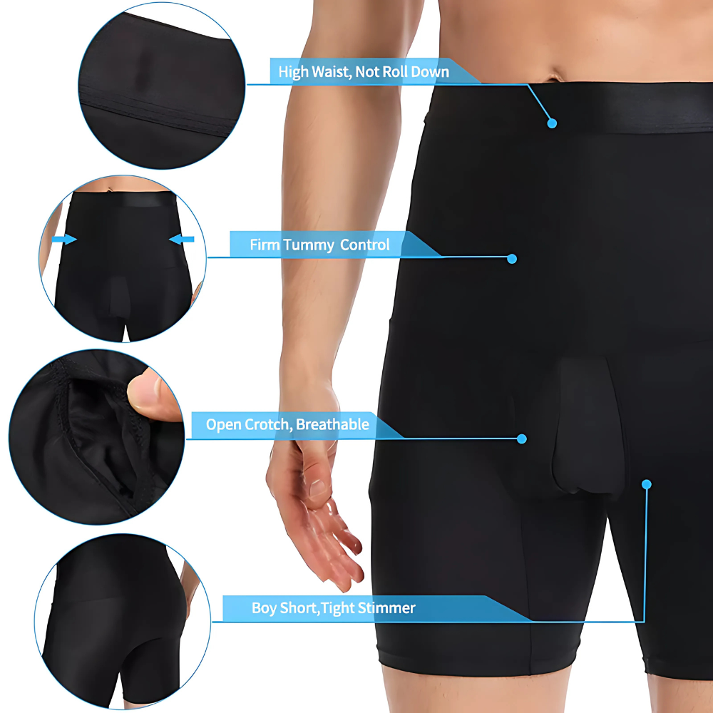 Men's Tummy Control Sculpting Compression Shorts