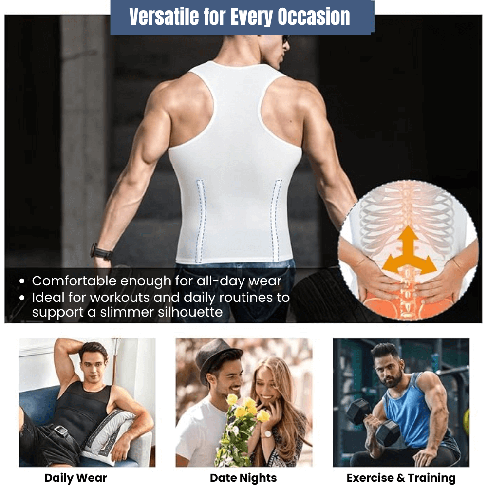 CoreSculpt: Men's Compression Vest Waist Trainer Shapewear - ToneArmor