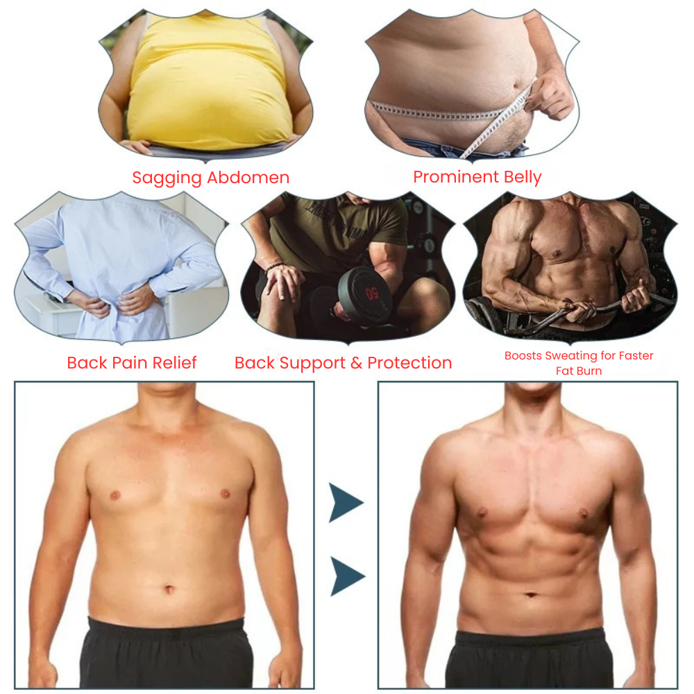 ThermoCore: Men's Waist Trainer Fat Burning Sweat Belt