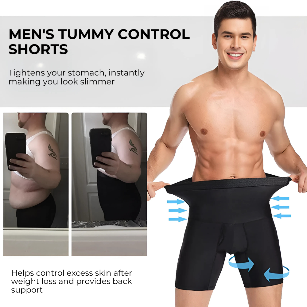 Men's Tummy Control Sculpting Compression Shorts