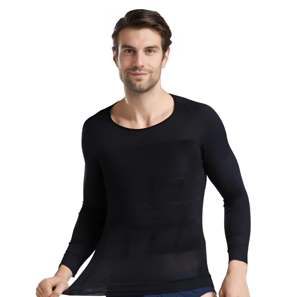Men's Compression Long Sleeve Shirt | Sculpted Fit & Posture Support