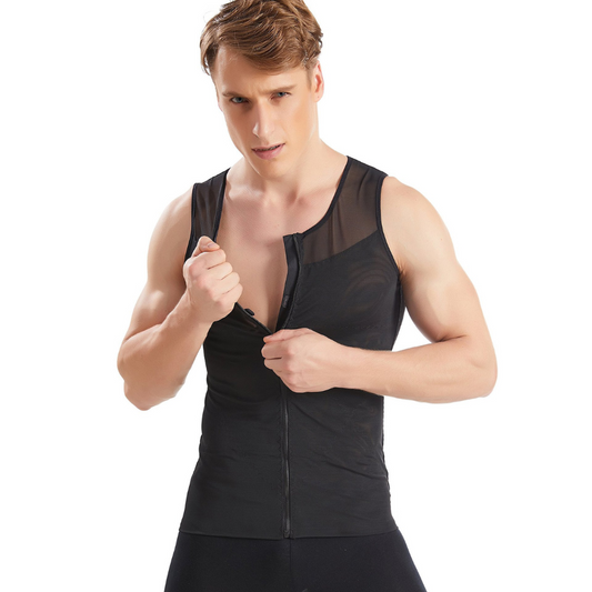 CoreFit Zip: Men’s Compression Vest For Posture Support & Core Control