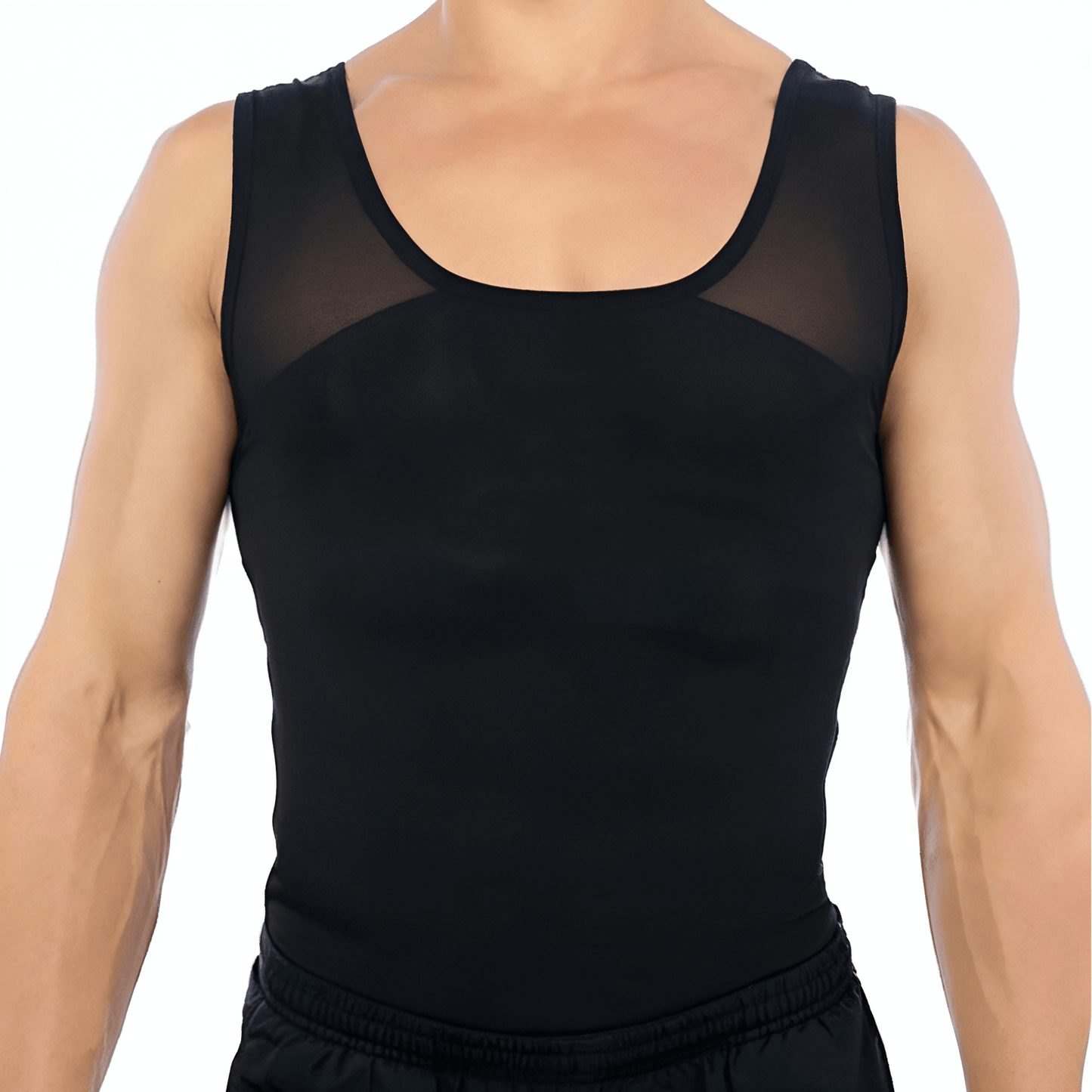 Men's Compression Tank Top | Breathable Mesh & Tummy Control