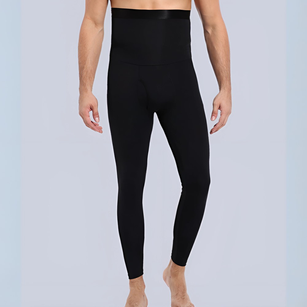 Men's High-Waist Compression Leggings | Supportive Fit & Core Stability