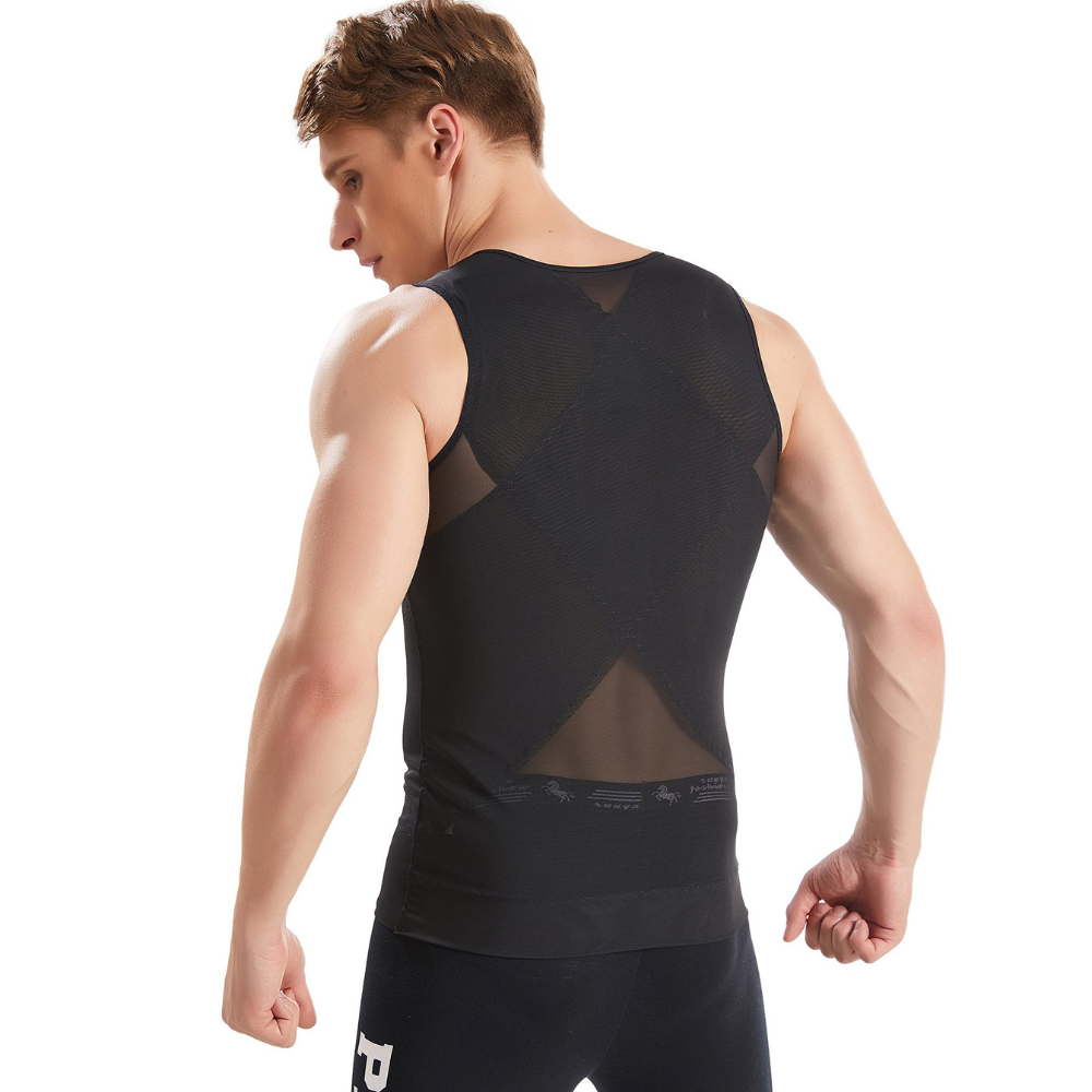 CoreFit Zip: Men’s Compression Vest For Posture Support & Core Control