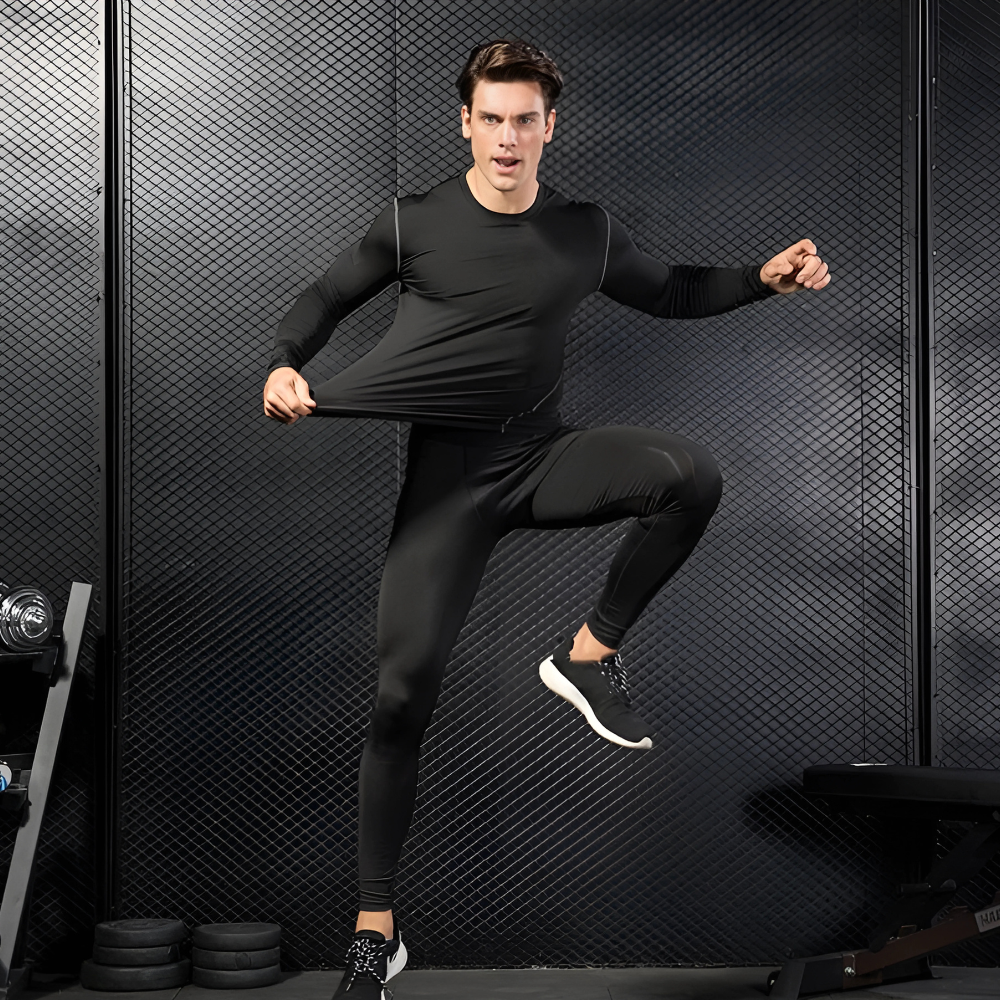 Men's Compression Leggings | High-Waist Supportive Fit & Muscle Control