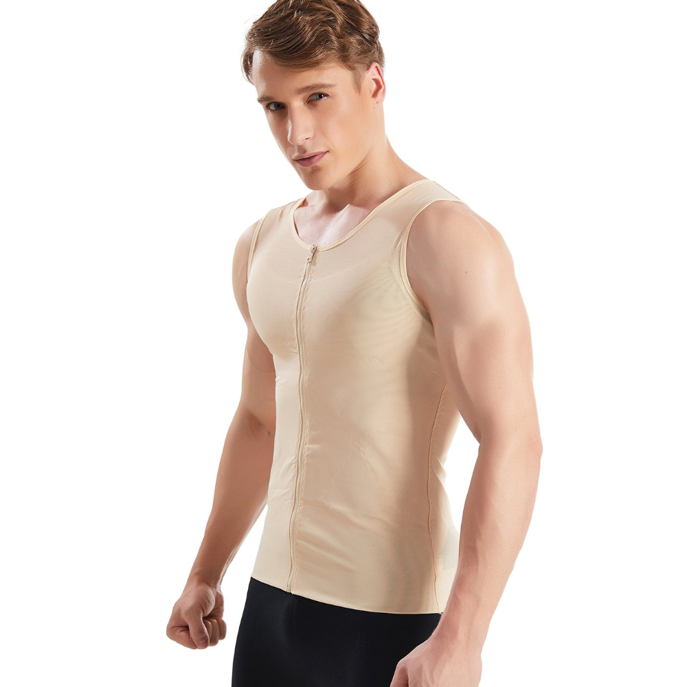 CoreFit Zip: Men’s Compression Vest For Posture Support & Core Control