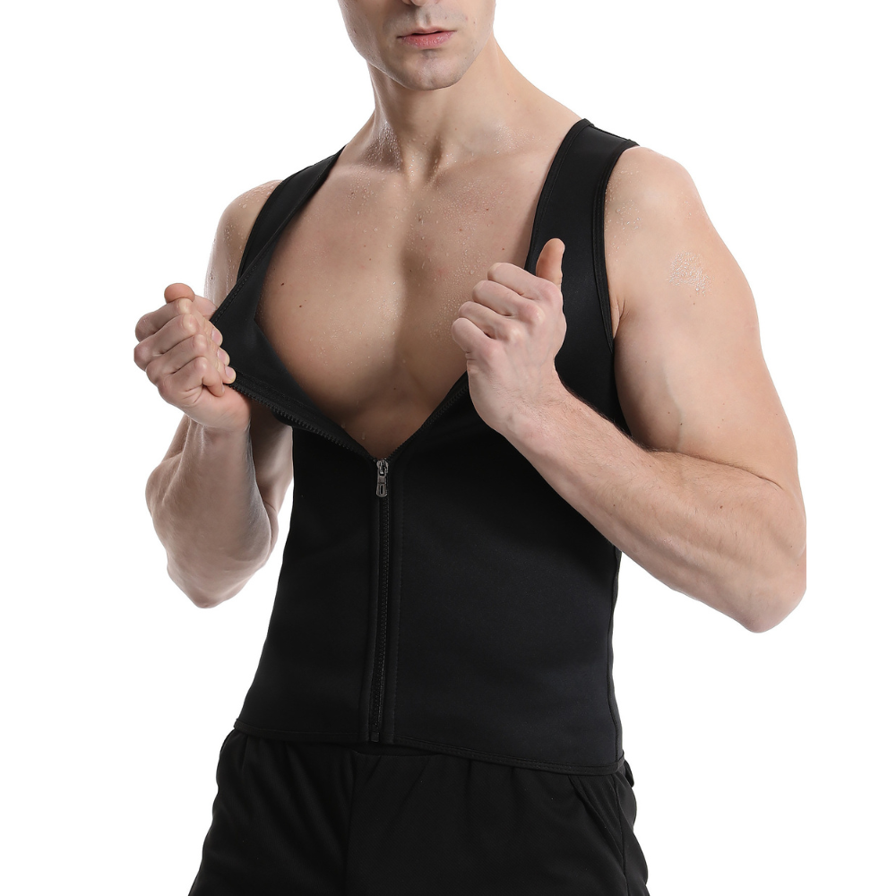 SweatMax: Men’s Sweat & Shape Sauna Compression Vest - ToneArmor