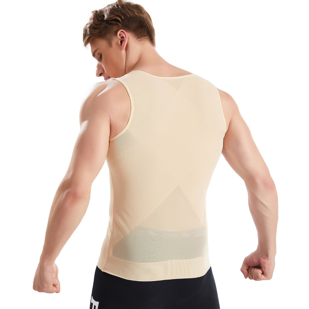 CoreFit Zip: Men’s Compression Vest For Posture Support & Core Control