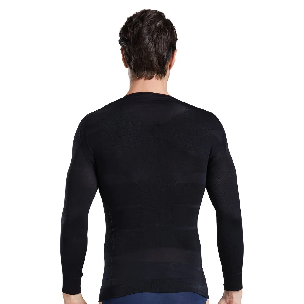 Men's Compression Long Sleeve Shirt | Sculpted Fit & Posture Support