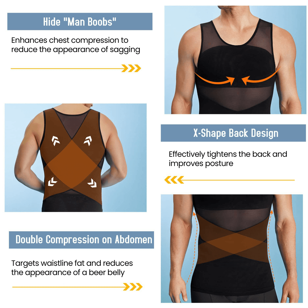 MaxFit Pro: Men's Slimming & Body Sculpting Sleeveless Top - ToneArmor