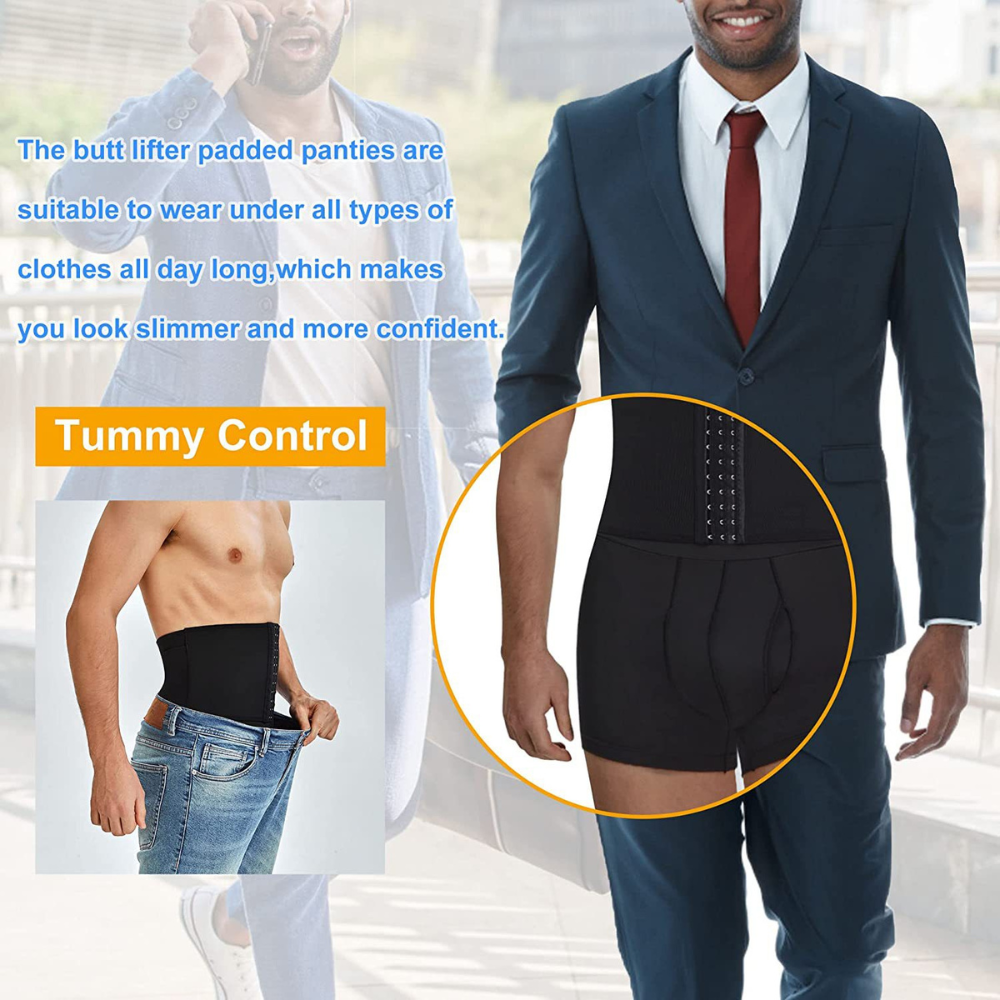 SlimFit Pro: Men's High-Waist Corset Slimming Shapewear Shorts