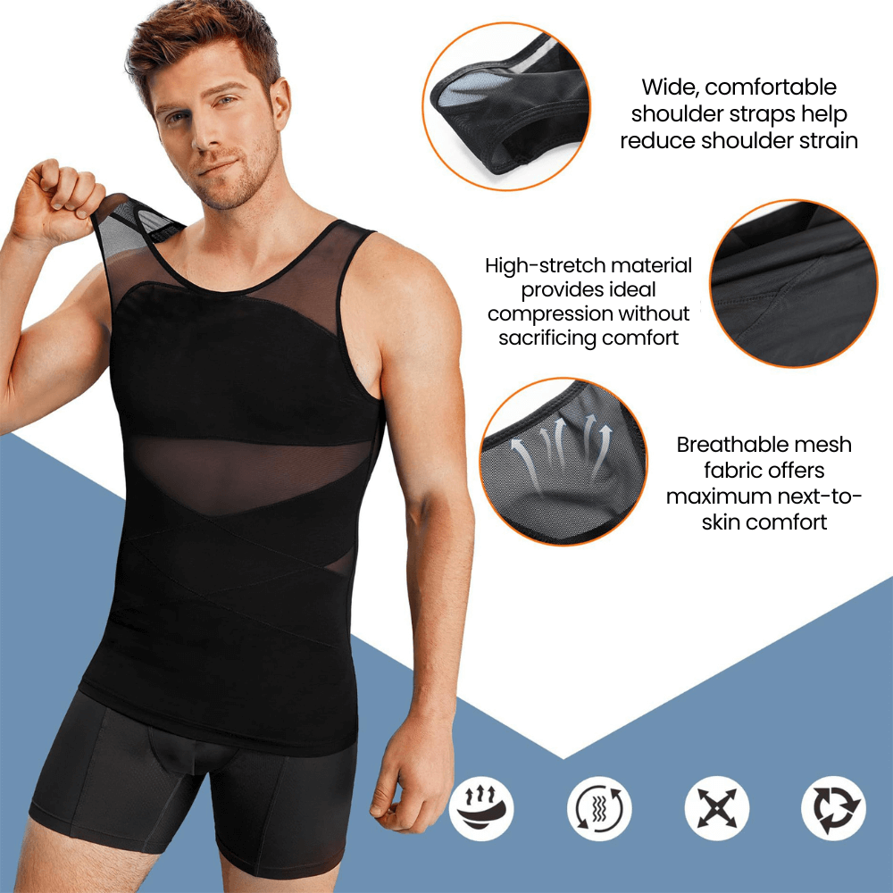 MaxFit Pro: Men's Slimming & Body Sculpting Sleeveless Top - ToneArmor
