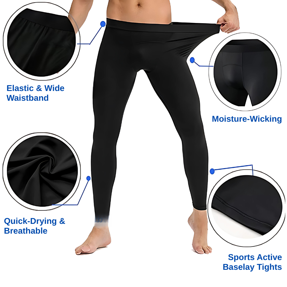 Men's Compression Leggings | High-Waist Supportive Fit & Muscle Control