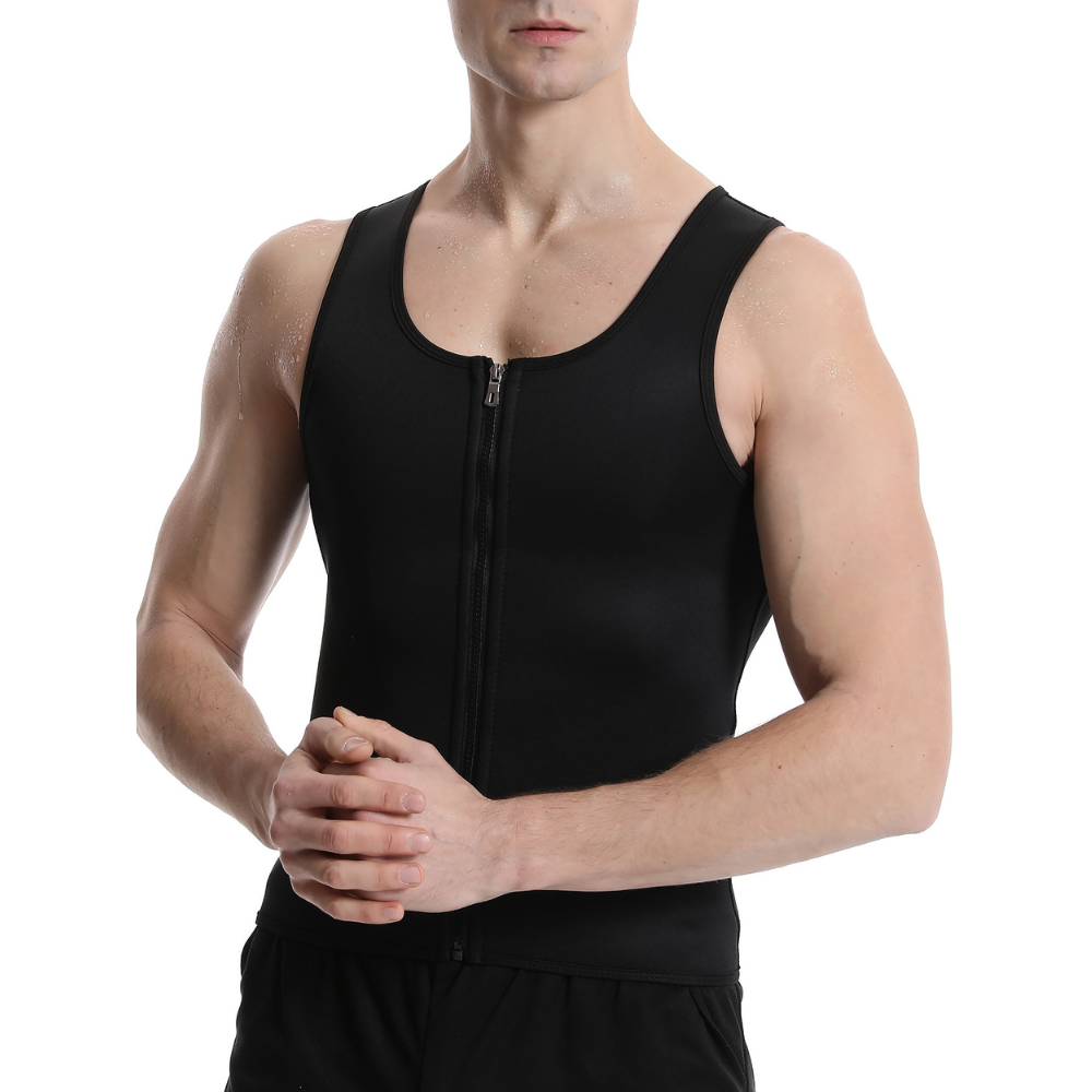 SweatMax: Men’s Sweat & Shape Sauna Compression Vest - ToneArmor