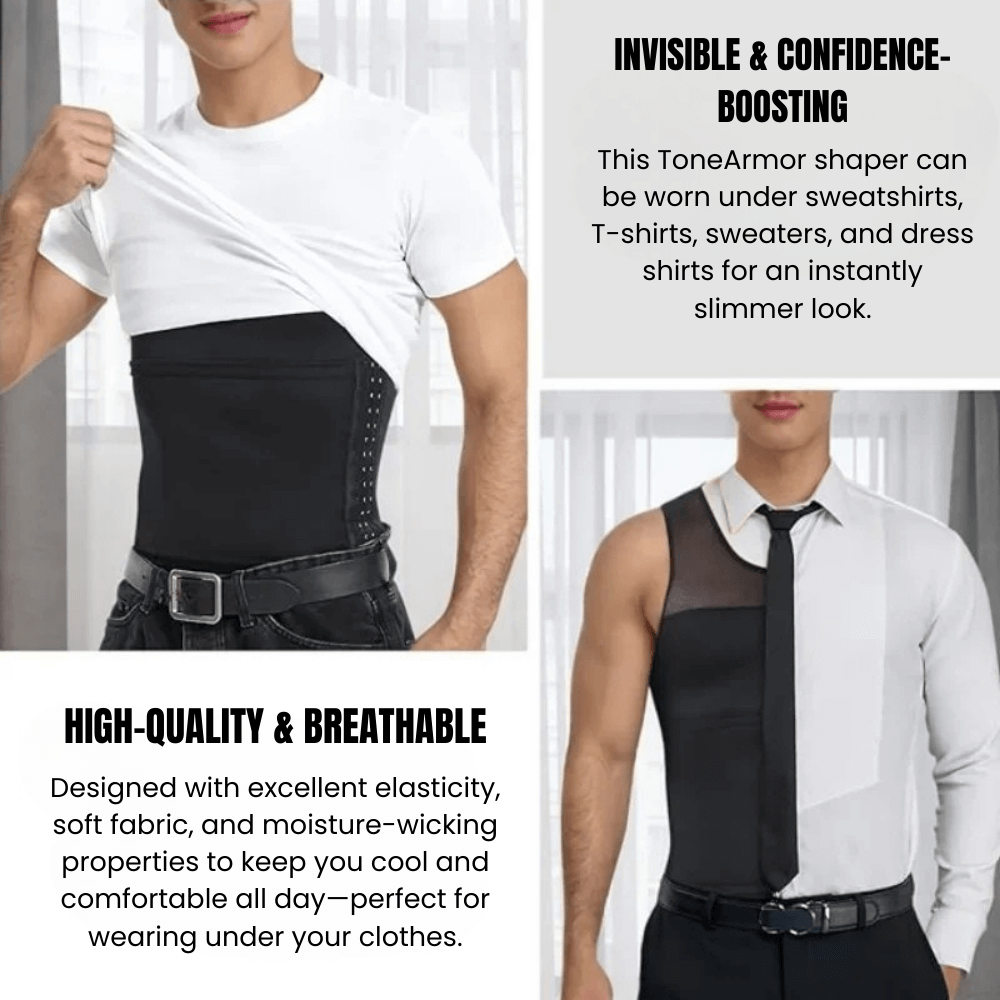 CoreSculpt: Men's Compression Vest Waist Trainer Shapewear - ToneArmor