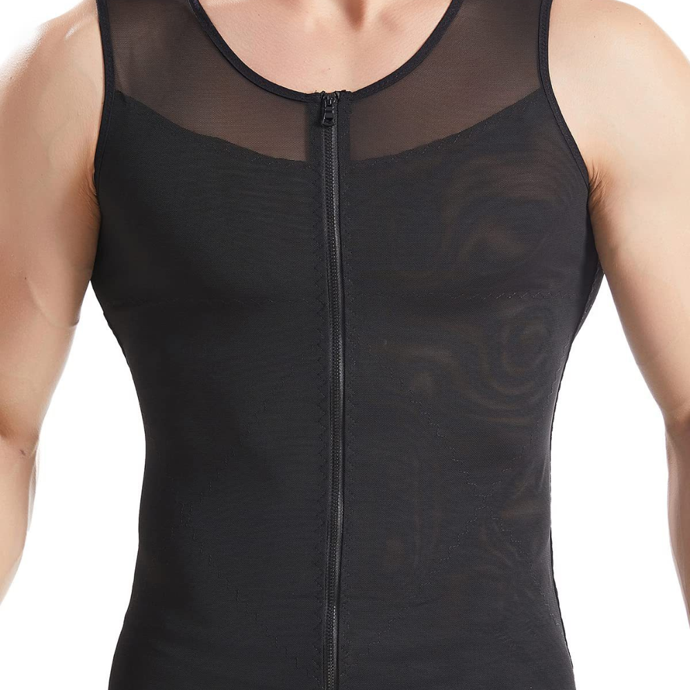 CoreFit Zip: Men’s Compression Vest For Posture Support & Core Control