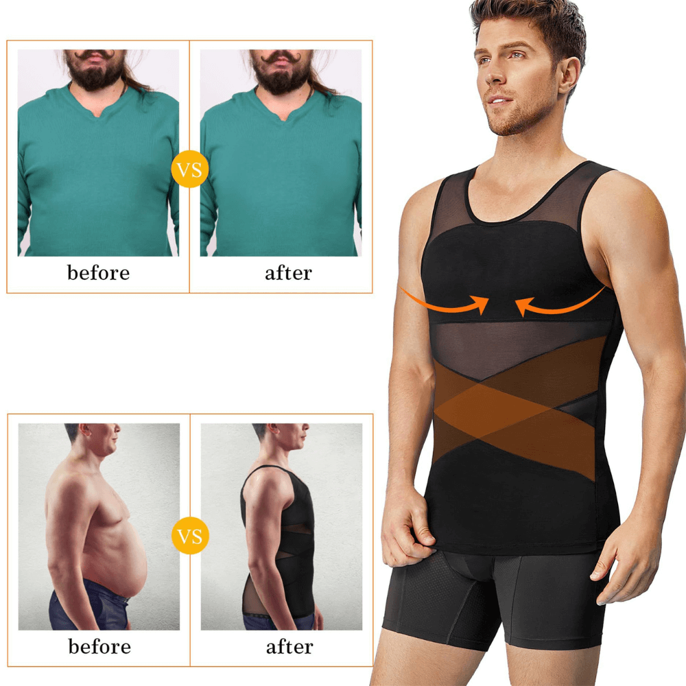 MaxFit Pro: Men's Slimming & Body Sculpting Sleeveless Top - ToneArmor